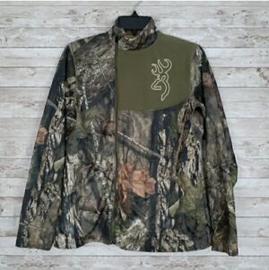 Browning Womens Camo Jacket XS Asymetrical Zipper Green